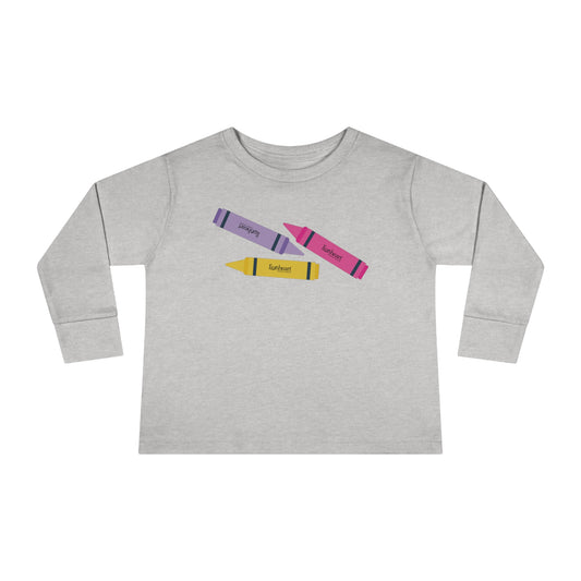 Toddler Long Sleeve Crayon Tee