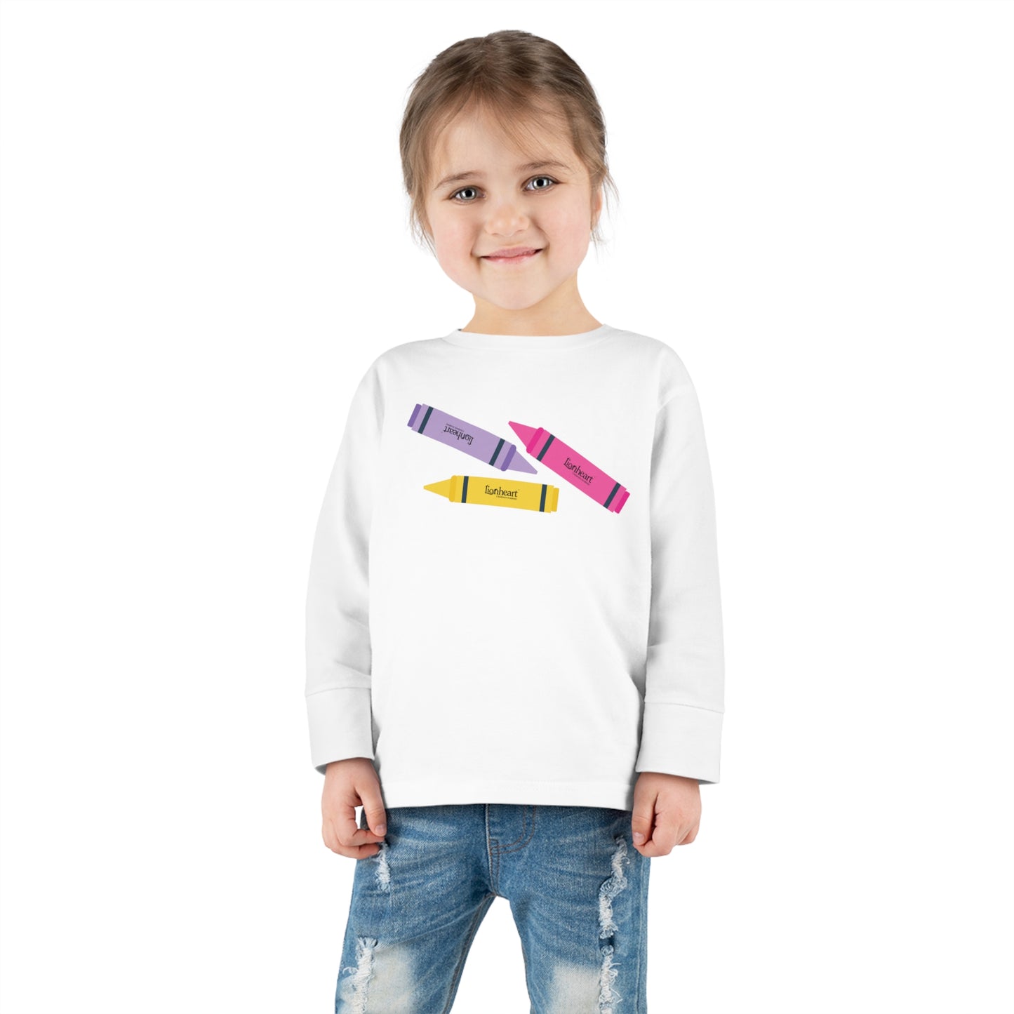 Toddler Long Sleeve Crayon Tee